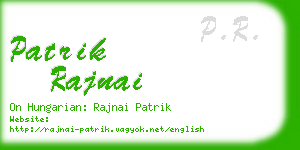 patrik rajnai business card